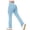 C-Light Blue143, variant on DHFJKG Yoga Pants Women Cargo Straight Leg Multi Pockets High Waisted Workout Sweatpants Solid Color Gym Athletic Cozy Trousers