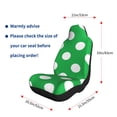 thumbnail image 2 of Goofa Green And White Polka Dot Printed Car Seat Covers, Automotive Seat Covers for Cars Trucks and SUVs, Quick Setup Universal Fit Elastic Seat Covers-2 PCS, 2 of 6