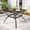 Black-Slatted Top-A, variant on SUMMIT LIVING 37" Square Outdoor Patio Dining Table with 1.57" Umbrella Hole for 4-Person, All-Weather Metal Furniture, Black