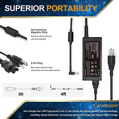 45W 19.5V 2.31A Adaptador de CA Cargador para laptop Compatible para H