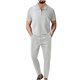 thumbnail image 1 of Camisas de Manga Corta para Hombres Turndown Collar 2 Piezas con Pantalones, Casual Hogar Y Uso Diario, Conjuntos Cortos para Hombres, 1 of 4