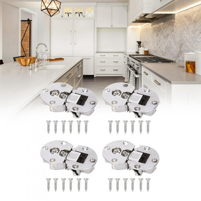 Door Hinge,4Pcs/Set Semicircular Zinc Alloy Hinge Door Hardware Future-Proof Design