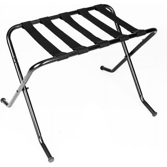 Luggage Racks, Metal Folding Luggage Rack, Luggage Rack for Guest Room, Suitcase Stand, Steel Frame, Foldable, for Bedroom, Black Hotel Luggage Holders