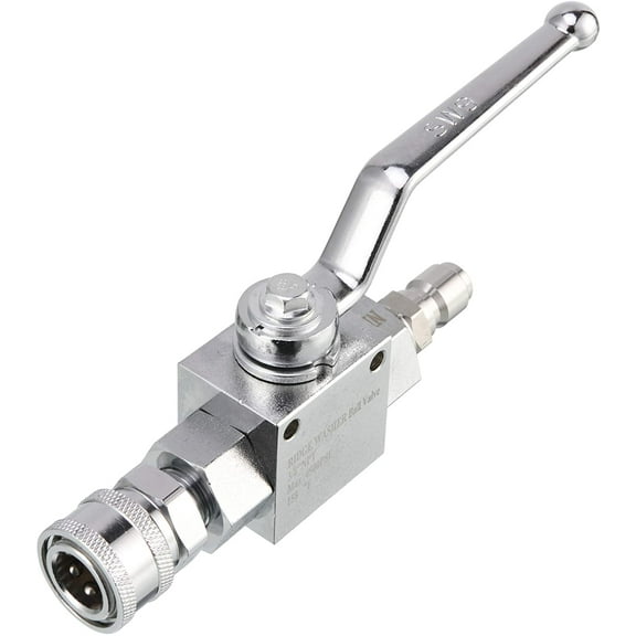 High Pressure Ball Valve Kit for Power Washer Hose, 3/8” Quick Disconnect, 4500 PSI