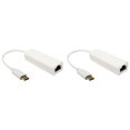 thumbnail image 1 of 2X Connecteur Dongle de Réseau USB-C vers Ethernet NIK Type-C vers RJ45 LAN, pour 3 vers Adaptateur Réseau Pour,2 x Connecteur Réseau,Blanc, 1 of 6