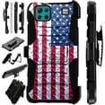 thumbnail image 1 of Compatible with LG K92 Hybrid LuxGuard Holster Phone Case Cover (US Flag Crosshatch), 1 of 1