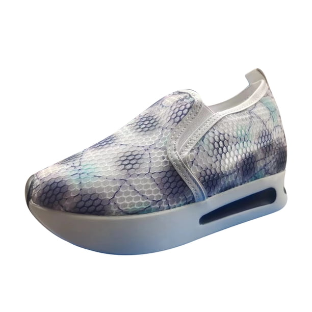 Amzcrzy Zapatos de mujer,Zapatos de mujer,Zapatillas de mujer, Zapatos de malla para mujer, con punta de bizcocho, suela gruesa, cuñas, zapatos casuales Sandalias Mujer Zapatillas De Casa