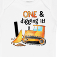 thumbnail image 4 of Inktastic One and Digging It Bulldozer 1st Birthday Boys or Girls Baby Bodysuit, 4 of 5