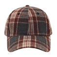 thumbnail image 3 of Garbnen Unisex Fall Winter Vintage Plaid Baseball Cap, Curved Brim Adjustable Back Strap Dad Hat, Soft Thick Fabric Daily Outdoor Hat For Women Men Brown, 3 of 6