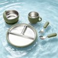 thumbnail image 6 of Lunxisen 1 Pcs Stainless Steel Suction Cup Fork And Spoon Set Toddler Self Feeding Utensils Non Silicone Suction Plate For Mealtime, 6 of 9