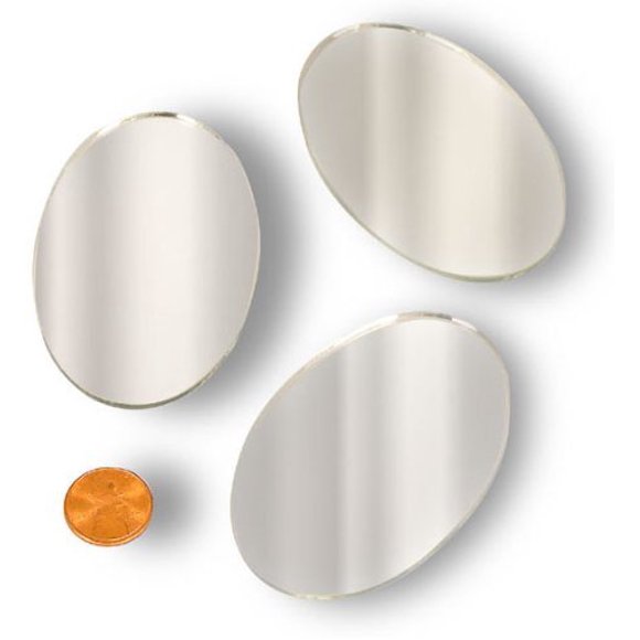 National Artcraft Miroir Ovale en Verre Plat Mesure 2 Pouces par 3 Pouces et Peut Tre Utilisé pour les Loisirs, l'Artisanat, le Scrapbooking et Autres Designs Créatifs. (Pkg/10)
