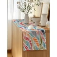thumbnail image 5 of Table Runner 90 Inches Long for Kitchen Dining, Abstract Beach Dresser Scarf Farmhouse, Dining Table Decorations for Wedding/Parties, Summer Colorful Coastal Ocean Sea Wave 13 x 90 In, 5 of 8