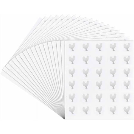 DIY 2400Pcs Rooster Pattern Meal Stickers 0.5" Silver Food Choice Sticker Kitchen Stickers Chicken Wedding Meal Indicator Stickers Meal Stickers for Place Card Wedding Party Supplies DIY