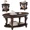 Espresso, variant on BFJDM 3-Piece Coffee Table Set, Coffee Table and Round End Tables Set of 2, Victorian Living Room Coffee Table Sets, Antique Natural