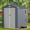 thumbnail image 4 of Uforic 6.3x6.2ft Outdoor Resin Storage Shed with Windows,Vents,and Secure Doors,All-Weather Plastic Storage Unit for Poolside,Lawn,Backyard,and Patio, 4 of 11