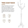 thumbnail image 6 of WOOW DEPOT Large Wood Coat Rack Heavy Duty Freestanding Clothes Hanger Stand w/ Stable Base & 8 Tree Branch Hooks for Entryway Hallway Bedroom, 6 of 10