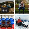 thumbnail image 3 of Heated Massage Stadium Seats, Floor Chair, Bleacher Chairs, Reclining Waterproof Cushion, Ultralight, Foldable, Extra Thick Padding, with Shoulder Straps & Side Pockets (Extra Wide, Set of 2), 3 of 6