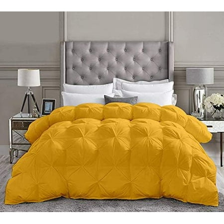 

PPDMBIUU All-Season Luxury - Pintuck Style 100% Organic Cotton Super King Plus Size 120 x120 Inches 3-Piece Pinch Pleat Comforter with 4 Corner Tabs 500 GSM - Machine Washable (