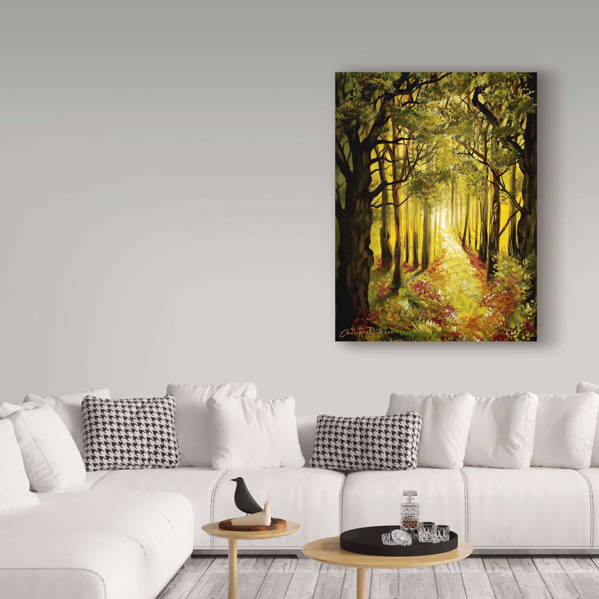 Trademark Fine Art 'Sunlit Forest Path' Canvas Art by Cherie Roe Dirksen