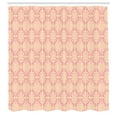 thumbnail image 3 of Ambesonne Peach Shower Curtain, Soft Toned Victorian Lattice, 69"Wx75"L, Pale Peach and Pink, 3 of 5