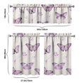 thumbnail image 6 of Kitchen Curtains 36 Inch Short - 3 Panel Set with Colorful Butterfly Floral Pattern, Rod Pocket Window Curtain, 100% Polyester for Butterfly Lovers, Farmhouse, Kitchen, Bedroom, Easy Wash, 6 of 6