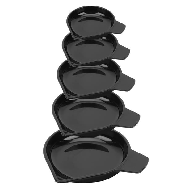 5 piezas de tazas de pesaje de plástico, mini bandejas de báscula, soporte de almacenamiento, bandejas de báscula electrónica
