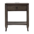 thumbnail image 4 of Home Square 1 Drawer Wood Nightstand with Top Outlet in Gray - Set of 2, 4 of 7