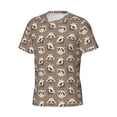 thumbnail image 5 of Vsdgher Raccoon Print Men's Dry Fit Mesh Athletic Shirts Moisture Wicking Tennis T-Shirt Tops, 5 of 9