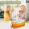 thumbnail image 3 of Yucurem 5.3L Iced Fruit Tea Pot Transparent Fridge Cold Kettle Drinks Dispenser Kitchen Essentials (White), 3 of 7