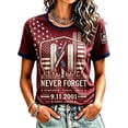 thumbnail image 7 of ZCNKMX Never Forget 911 2001-2026 Short Sleeve Tops for Women 9/11 25th Anniversary Shirt Patriotic American Flag Memorial Faith Tee Khaki M, 7 of 7