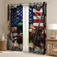 thumbnail image 2 of Manfei Mallard Duck Blackout Curtains,Patriotic US Flag Curtains Pack of 2 (42x84 Each),Blue Red, 2 of 7