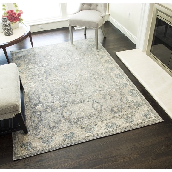 Rugs America Estelle Gray/Ivory Area Rug