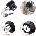 thumbnail image 4 of 2 x White Sliding Patio Door Locks Fixed Bolt Window Security Lock for Child Safety, Black, 4 of 5