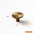 thumbnail image 3 of Goo-Ki 1.5"(38mm) Diameter Champagne Bronze Kitchen Cabinet Knob, Closet Classic Zinc Alloy Drawer Knobs with Round Flower Design, 6 Pack, 3 of 10