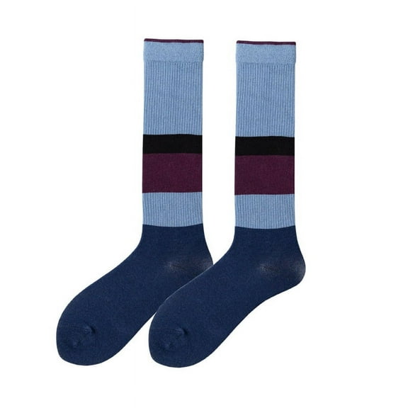 Namzi-b 3 Pairs Casual Tube Socks Cotton Knee High Socks for Women Solid Knit Knee Long Stocking All Season Gift，Stretch，Soft（A23）