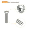 thumbnail image 4 of Unique Bargains M5x25mm Oval Head Phillips Machine Screws, 50 Pack 304 Stainless Steel Slightly Raised Countersunk Head Screws, 4 of 5