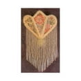 thumbnail image 2 of Meyda Lighting 11'H Fabric & Fringe Floral Night Light, Floral/Ivory - 14360, 2 of 2