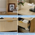 thumbnail image 6 of GarveeHome Fluted Nightstand with Charging Station, Bedside Table with Drawers and Open Storage Space, Wood, 6 of 9