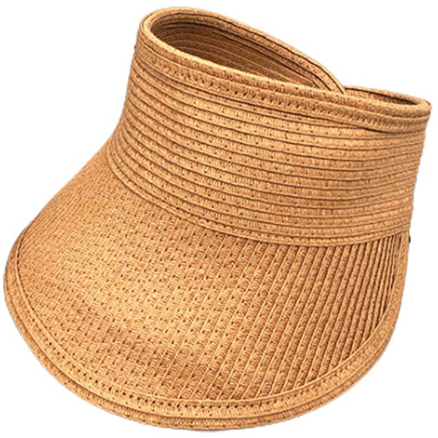 Sombreros De Playa De Verano Para Mujer, Sombrero De Paja Plegable Enrollable Con Ala Ancha, Viseras Para El Sol Guardurnaity AP007823-01