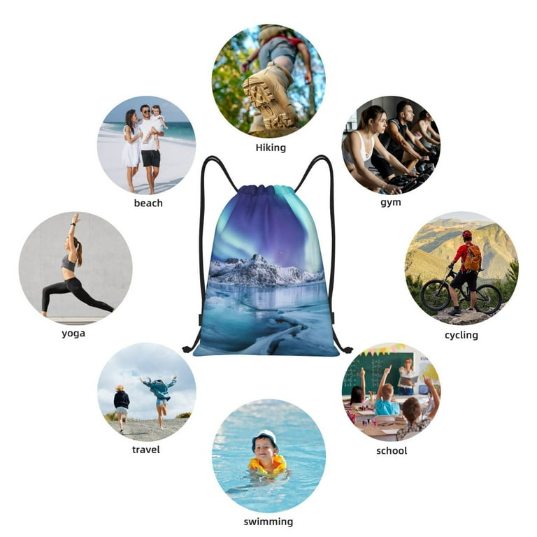 【AAKE】AURORA GYM SACK Wukai Night At Lake Aurora 1 Drawstring Backpack Bag Sport