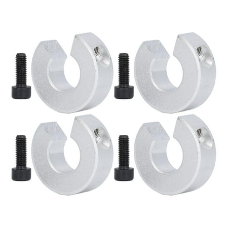 

2024 4Pcs Linear Rail Stop Collars Aluminum Alloy Clamp On Shaft Limit Fixing Rings ID 16MM OD 35MM Thickness 10MM