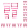 thumbnail image 1 of Qarigey 16 Uds. De cordones elásticos, herramienta gratuita para atar zapatos, accesorios para calzado, hebillas de silicona, hebilla sin cordones rosa Rosa 10piezas Qarigey CBP016171, 1 of 4