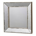 thumbnail image 3 of Filo 18 Inch Square Wall Accent Mirror, Raised Tray Edges, Mirrored Frame- Saltoro Sherpi, 3 of 6