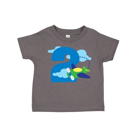 

Inktastic 2nd Birthday Airplane Pilot Gift Toddler Boy Girl T-Shirt
