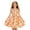F30-Orange, variant on FYDUU Summer Girls' Dresses Floral A-Line Dress Flutter Sleeve Waist Definition Midi Casual Swing Sundress Elegant Party Wear 10 Years