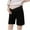 Black, variant on Women's Maternity Shorts Casual Solid Color Summer Elastic Waist Pregnancy Shorts Over Belly Workout Running Shorts with Pockets