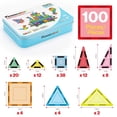 thumbnail image 3 of Bloques de Construccion Magneticos PicassoTiles PN04 Nano Travel 100 Piezas con Estuche, 3 of 5