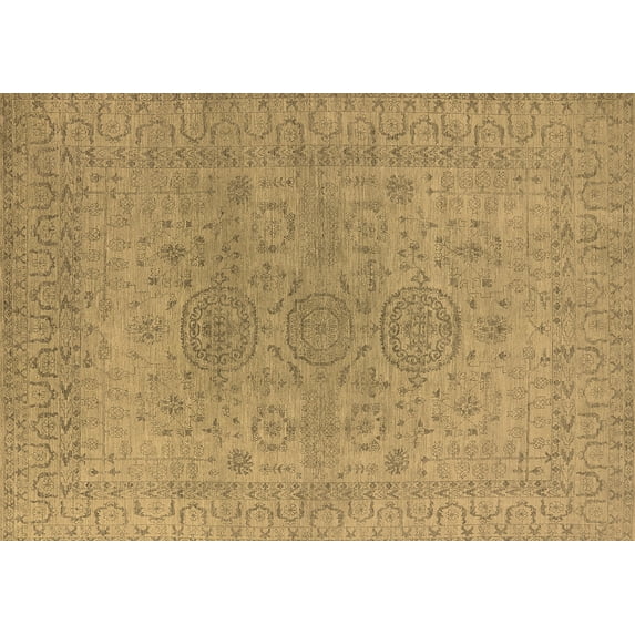 Ahgly Company Indoor Rectangle Oriental Brown Industrial Area Rugs, 5' x 7'