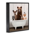 thumbnail image 2 of Woodland Creatures Antique Bathtub Black Framed Giclee Art, 12 x 12, 2 of 7