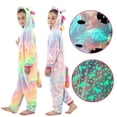 thumbnail image 2 of Pijamas que brillan en la oscuridad para niños, monos de franela de invierno para niños, pijamas para bebés y niñas, ropa de dormir de felpa Pjs, 2 of 4